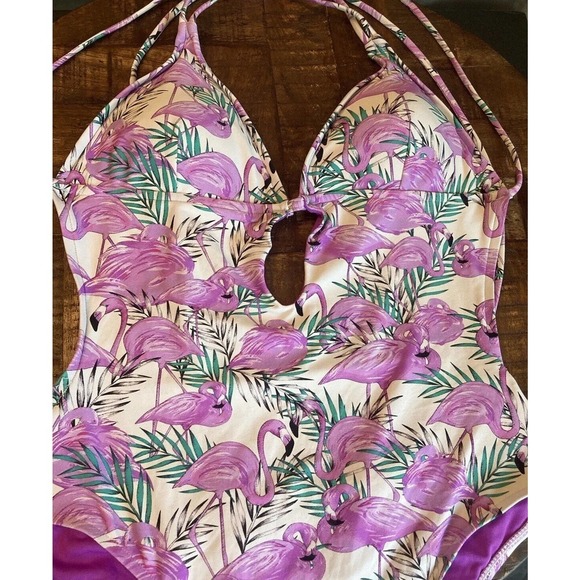 Rip Curl Womens Mai Tai Flamingo Cheeky One-Piece Swimsuit Purple Size X-Small - Picture 13 of 16
